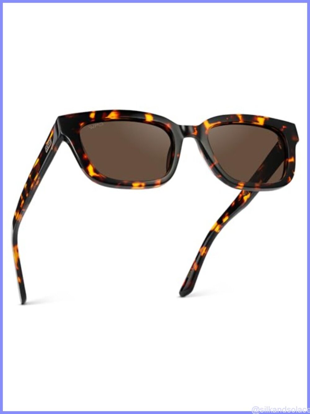 Polarized Rectangular Acetate Sunglasses UV Protection